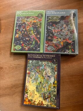 3 Water & Wines 1000-Piece Jigsaw Puzzles